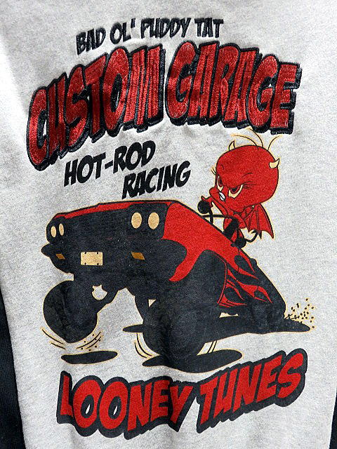 ローブローナックル LOONEYTUNESコラボ パーカー　CUSTOMGARAGE TWEETY LOW BLOW KNUCKLE