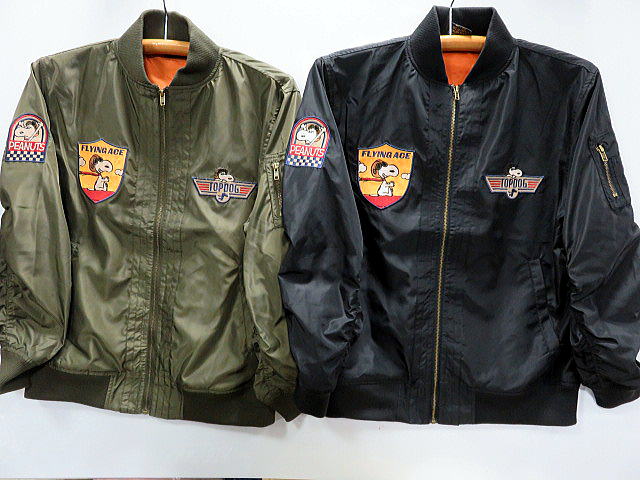 LOWBLOW KNUCKLE X PEANUTS FLYING ACE MA-1ジャケット