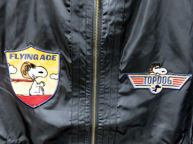 LOWBLOW KNUCKLE X PEANUTS FLYING ACE MA-1ジャケット