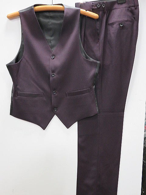 大きいサイズ   ベスト付３点セット　ジャガード スーツ 大きいサイズ ベスト付3点セット ジャガード スーツ