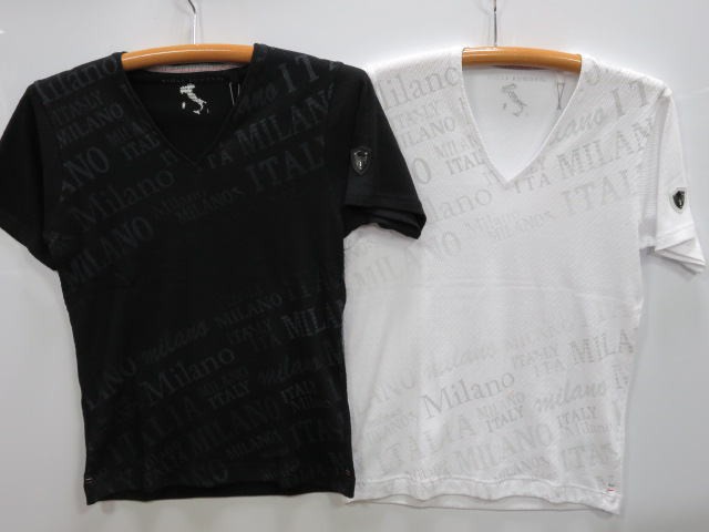 VIOLA rumore 半袖Tシャツ Vネック 総柄プリント切替の通販は