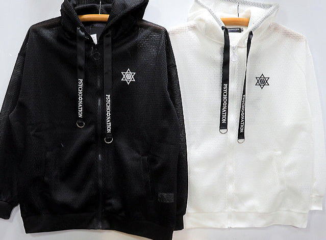 PSYCHO NATION　ウサ耳メッシュZIPパーカー　サイコネーション　ウサ耳パーカー