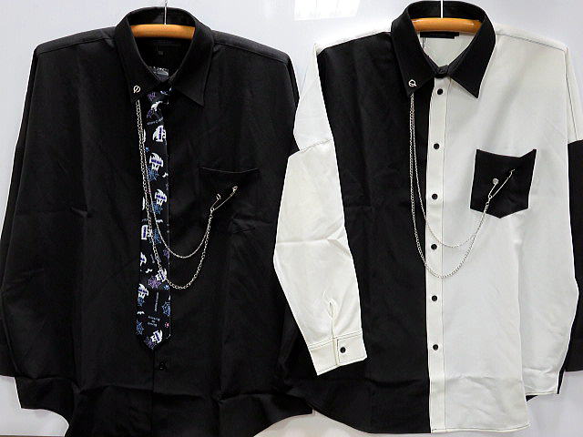 PSYCHO NATION  猫おばけタイ付チェーンシャツ　サイコネーション