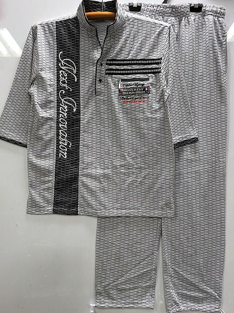 Eddie Odyssey　七分袖ジャガードTシャツ上下セットアップ　オデッセイ