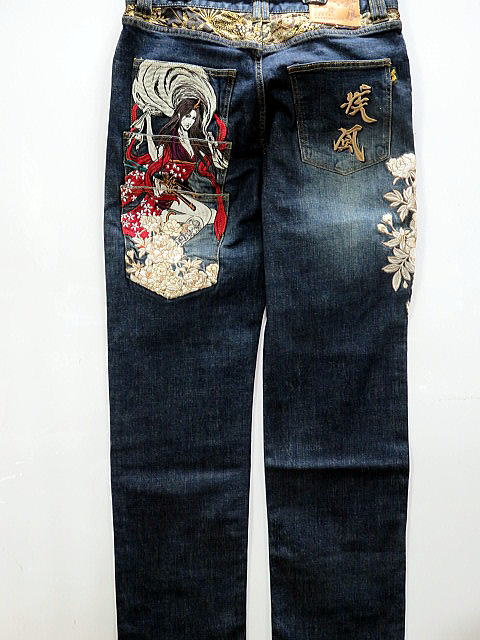 抜刀娘　結愛　風神　３連ポケット　デニムパンツ　絡繰魂