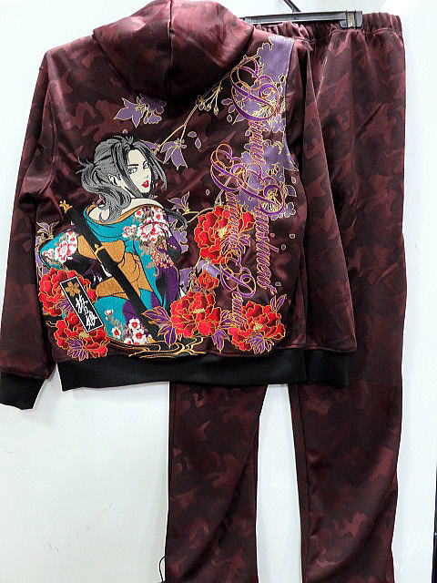 抜刀娘　穂乃香　迷彩　ジャガード　ジャージ上下　セットアップ　絡繰魂の通販は