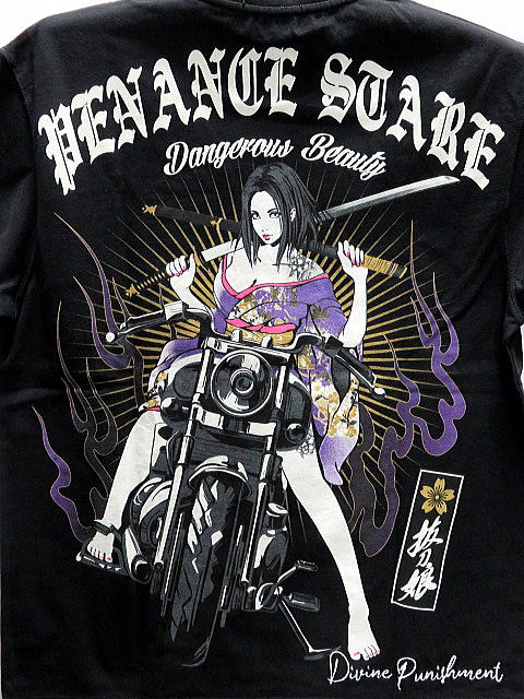 抜刀娘　半袖Tシャツ　凛・バイク　絡繰魂_1