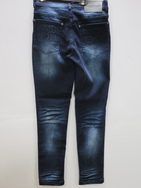 Be Ambition　ロゴ＆エンボス刺繍　ストレッチ　デニムパンツ　 ビーアンビションの通販は