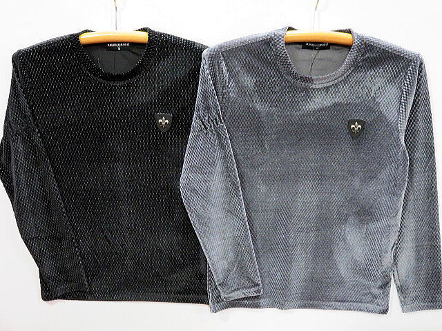 Be Ambition   百合ワッペン＆ロゴ刺繍 ラメ糸長袖Tシャツ　ビーアンビション