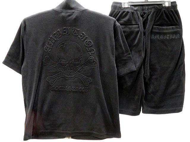 BE AMBITION 半袖ショートパンツ上下セット　スカルエンボス　ビーアンビションの通販は