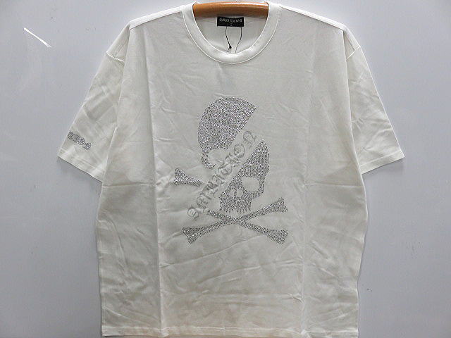 【大きいサイズ】Be Ambition 半袖Tシャツ スカルストーン＆ロゴプリント　ビーアンビション