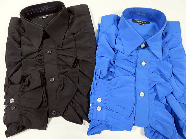 ドレスシャツ フリル　日本製フリルシャツ