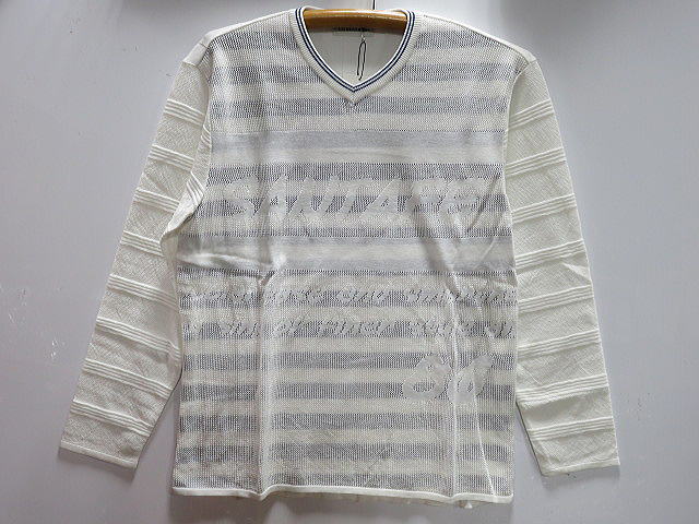 サンタフェ -santafe-　メッシュロゴVネック サマーセーター