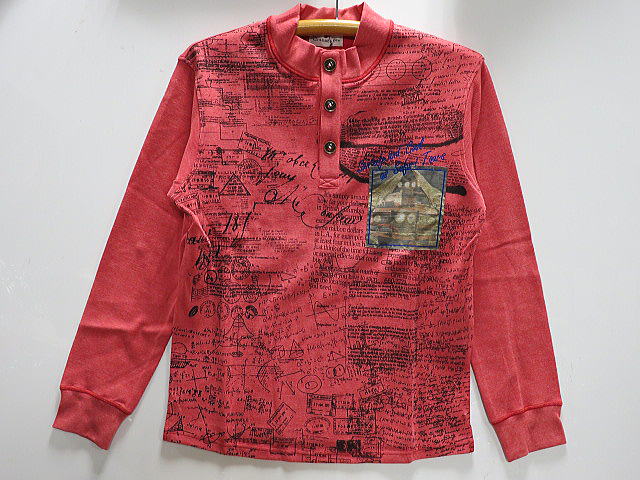 サンタフェ -santafe-　長袖　シャツ　スタンド　ヘンリーネック