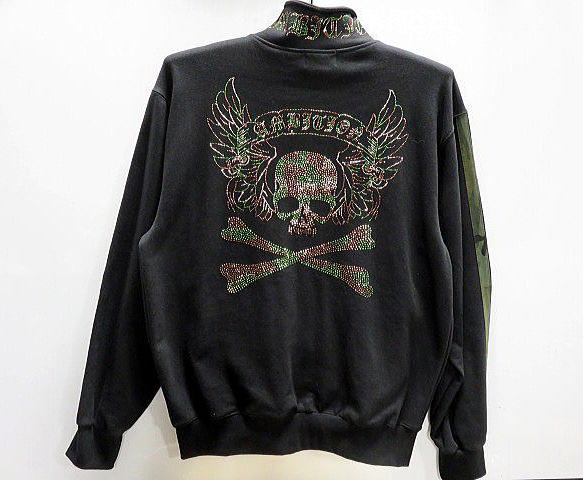 バレンシアガ サイズ:S  744449 TQVA3 ステンシルロゴダメージ加工長袖カットソー 中古 OM10 バレンシアガ サイズ:S 744449 TQVA3 ステンシルロゴダメージ加工長袖