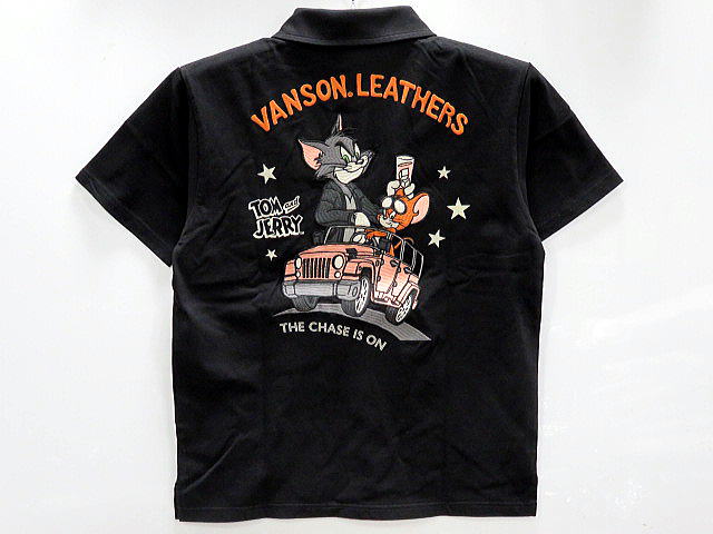 Tom＆Jerry X VANSON  　半袖ポロシャツ　トムとジェリー