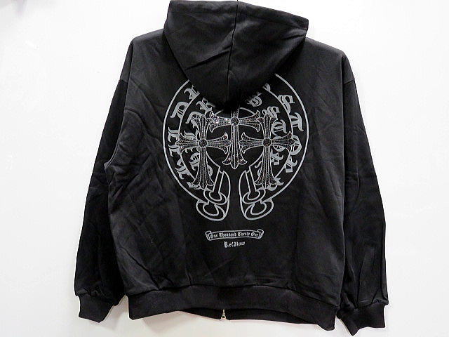 Y.e(J)ow　ラインストーンクロスZIPパーカー