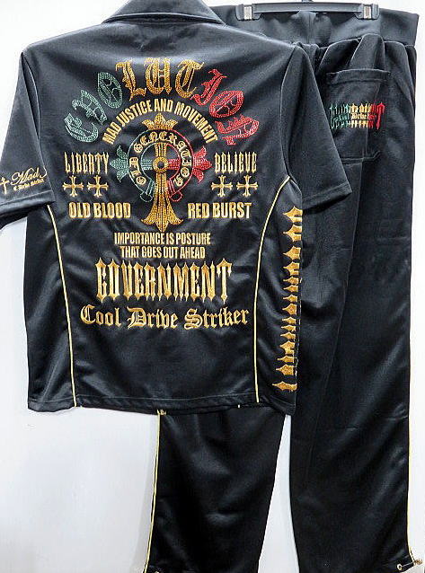 クール・ドライブ・ストライカー　半袖上下セット　ラインストーンクロス