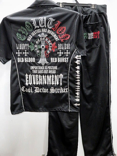 クール・ドライブ・ストライカー　半袖上下セット　ラインストーンクロス