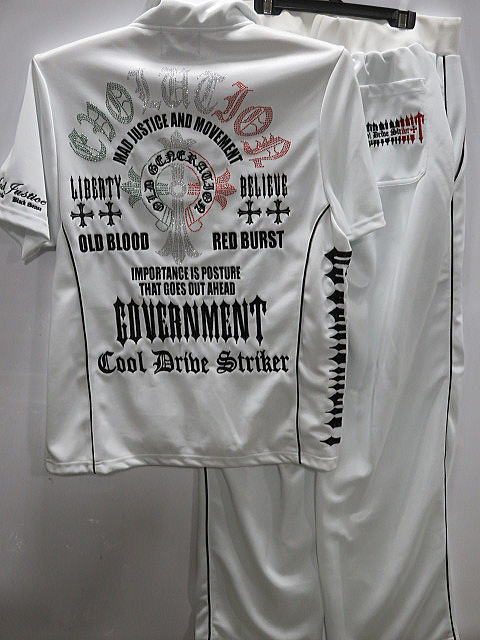 クール・ドライブ・ストライカー　半袖上下セット　ラインストーンクロス