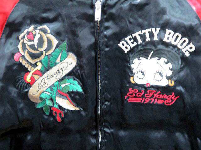 Ed Hardy × Betty Boop　リバーシブルスカジャン　エド ハーディー×ベティ