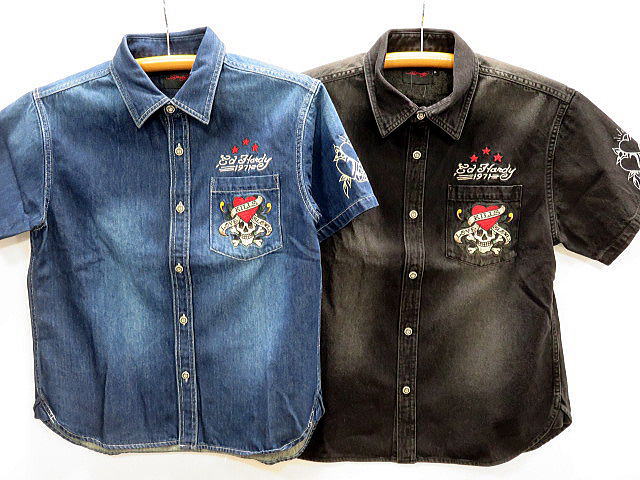 Ed Hardy　半袖デニムシャツ　エド・ハーディー edhardy_3