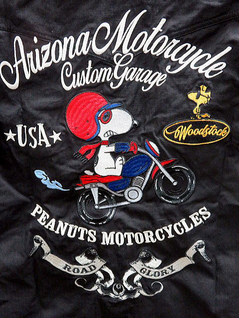 Flag Staff ＸPEANUTS　アメカジ 半袖シャツ　SNOOPYBIKE　フラッグスタッフ×スヌーピー_1