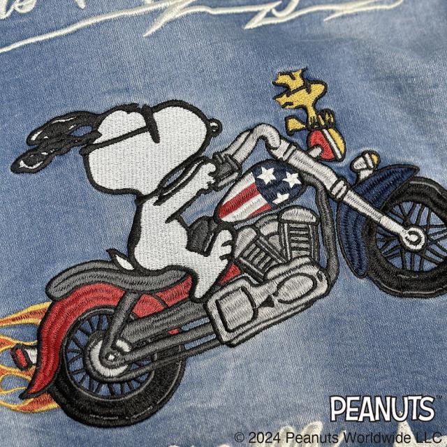 SNOOPY×Flagstaff MOTORCYCLE デニムシャツ　スヌーピー×フラッグスタッフ