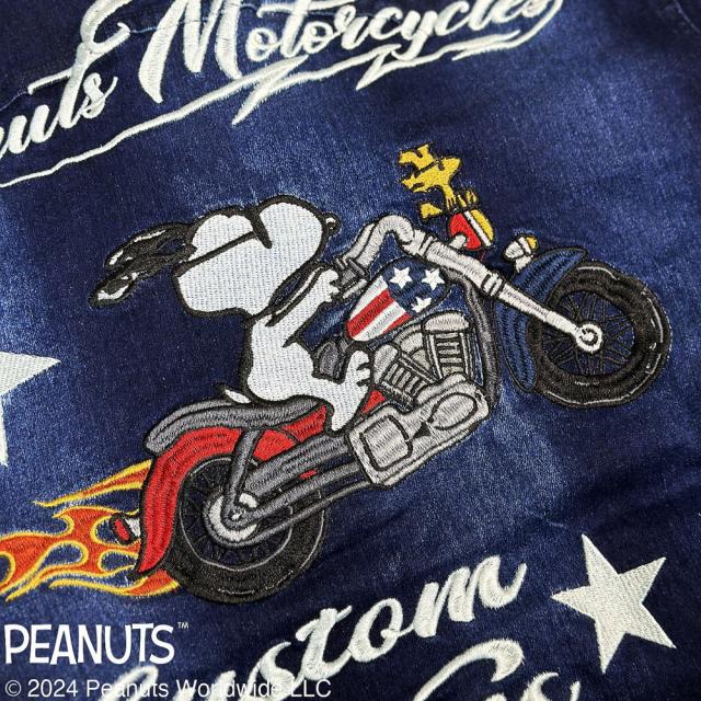 SNOOPY×Flagstaff MOTORCYCLE デニムシャツ　スヌーピー×フラッグスタッフ