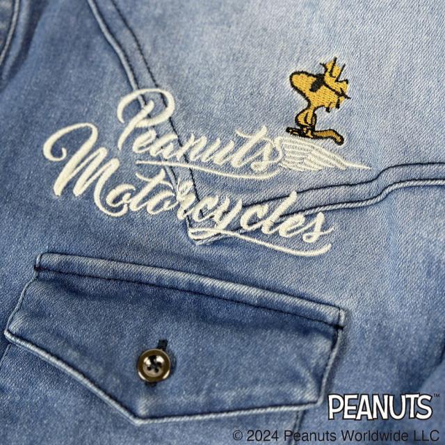 SNOOPY×Flagstaff MOTORCYCLE デニムシャツ　スヌーピー×フラッグスタッフ