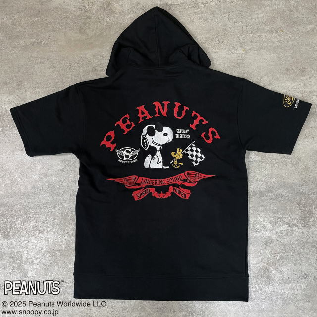 SNOOPY×Flag Staff ChekredFlag Foodie　スヌーピー×フラッグスタッフ　半袖パーカー