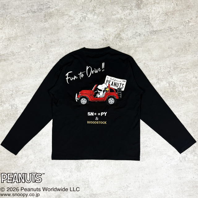SNOOPY×Flag Staff Flying PEANUTS DRIVE TEE 長袖Tシャツ スヌーピー フラッグスタッフ