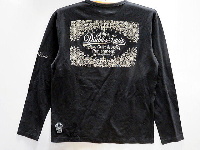 DIABLOS -ディアブロス- 長袖Tシャツ　ペイズリーロゴ