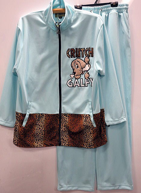 GALFY ヒョウ柄切替半袖ジャージ上下セット アングリーガルフィ【代引