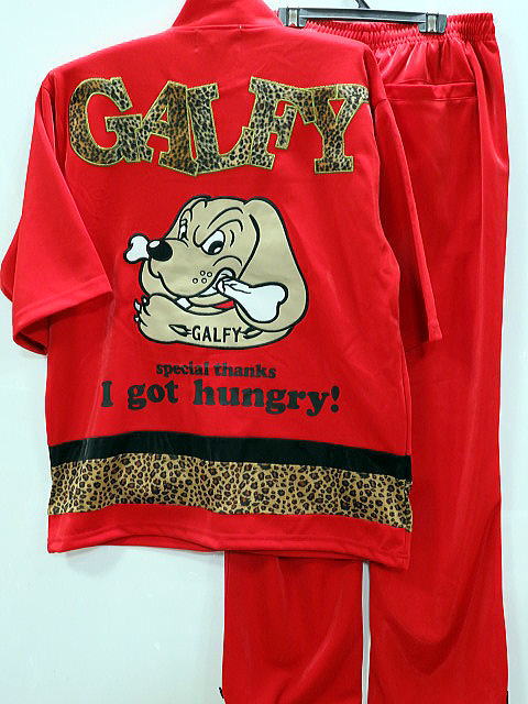Galfy ガルフィー 半袖ジャージ上下セット アングリーガルフィ ヒョウ柄切替の通販はau Pay マーケット Takafuku1915