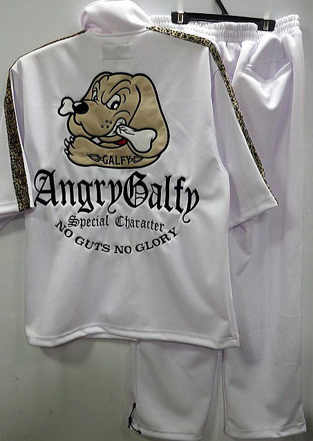 GALFY  ヒョウ柄切替半袖ジャージ上下セット　アングリーガルフィ