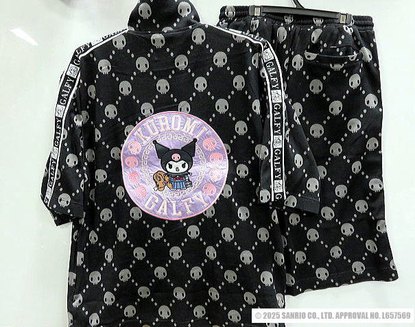GALFY X KUROMI 半袖ショートパンツ上下セット　ガルフィ　クロミ【代引不可商品】