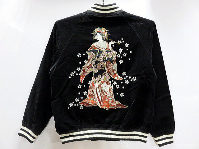 華鳥風月 朧　別珍スカジャン　花魁刺繍