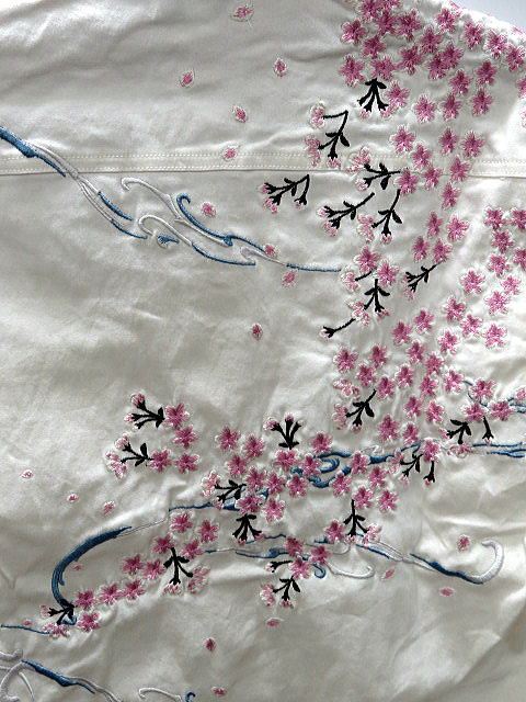 絡繰魂　桜流水刺繍 長袖シャツ　カラクリ魂　和柄シャツ_1
