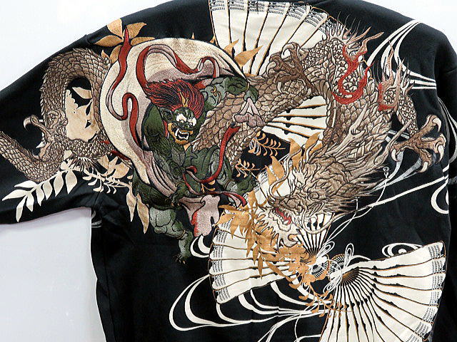 絡繰魂 粋 風雷神vs龍刺繍 FULL ZIP トレーナー カラクリ魂粋の通販