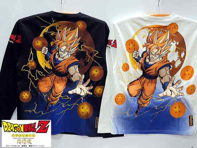 DRAGON BALL Z　X絡繰魂コラボ　孫悟空 超サイヤ人覚醒　長袖Tシャツ　ドラゴンボール｜au PAY マーケット