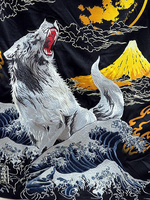 絡繰魂 粋 狼×激波刺繍 半袖Tシャツ カラクリ魂の通販はau PAY 