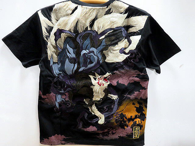 絡繰魂 粋   九尾化け狐　半袖Tシャツ　カラクリ魂