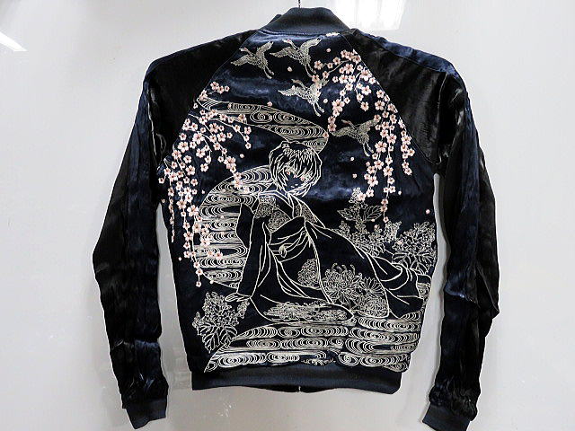 エヴァ×錦 コラボ 初号機VS飛龍 綾波桜刺繍リバーシブルスカジャンの