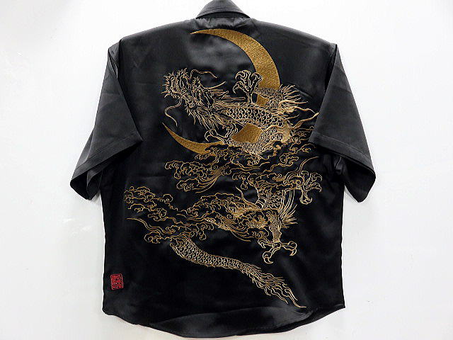 絡繰魂 和柄　　半袖シャツ　月光龍　揺蕩　TAYUTAYU　　カラクリ魂