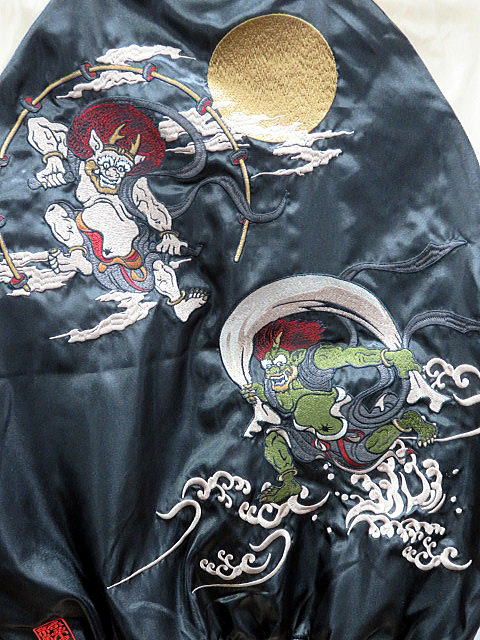 絡繰魂 スカジャン 風神雷神 総刺繍 カラクリ魂 KARAKURI