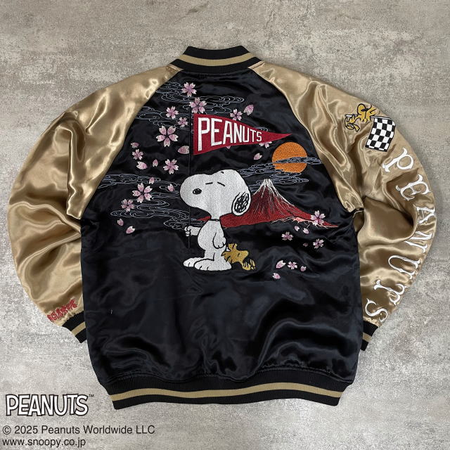 SNOOPY×絡繰魂 NIPPON JOURNEY SJ　リバーシブルスカジャン　スヌーピー×カラクリ魂  KARAKURI