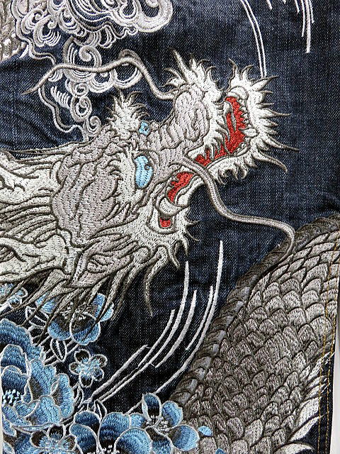 絡繰魂 粋 龍神総刺繍デニムパンツ 和柄 カラクリ魂 粋 【公式通販】