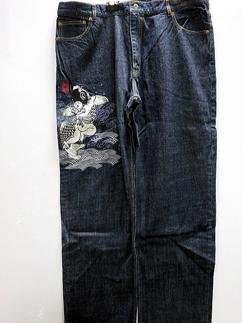 カラクリ デニムパンツ KARAKURI　金太郎鯉