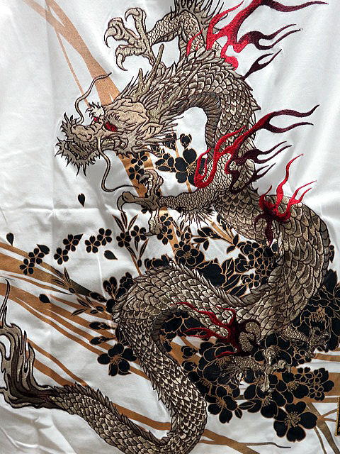 絡繰魂・粋 和柄 長袖Tシャツ 桜龍神刺繍 カラクリ魂の通販はau PAY 